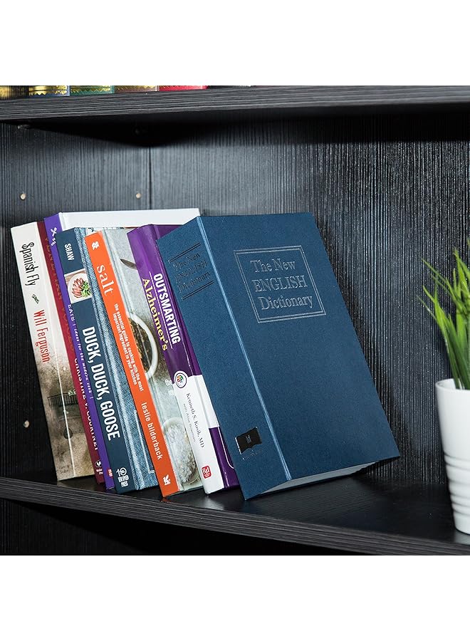 إيروريكس خزنة كتب بقفل مفتاح كبير باللون الأزرق - Image 4