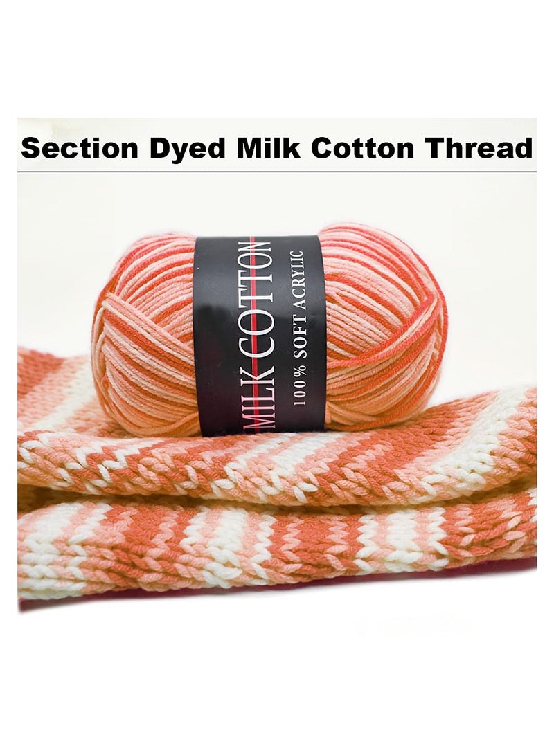 Excefore Crochet Yarn Multicolored, 6Pcs Acrylic Soft Yarn Hand Acrylic Knitting Yarn for Knitting Crochet and Crafts, Great for Garments, Sweaters, Scarves, Hats, and Craft Projects - Image 4