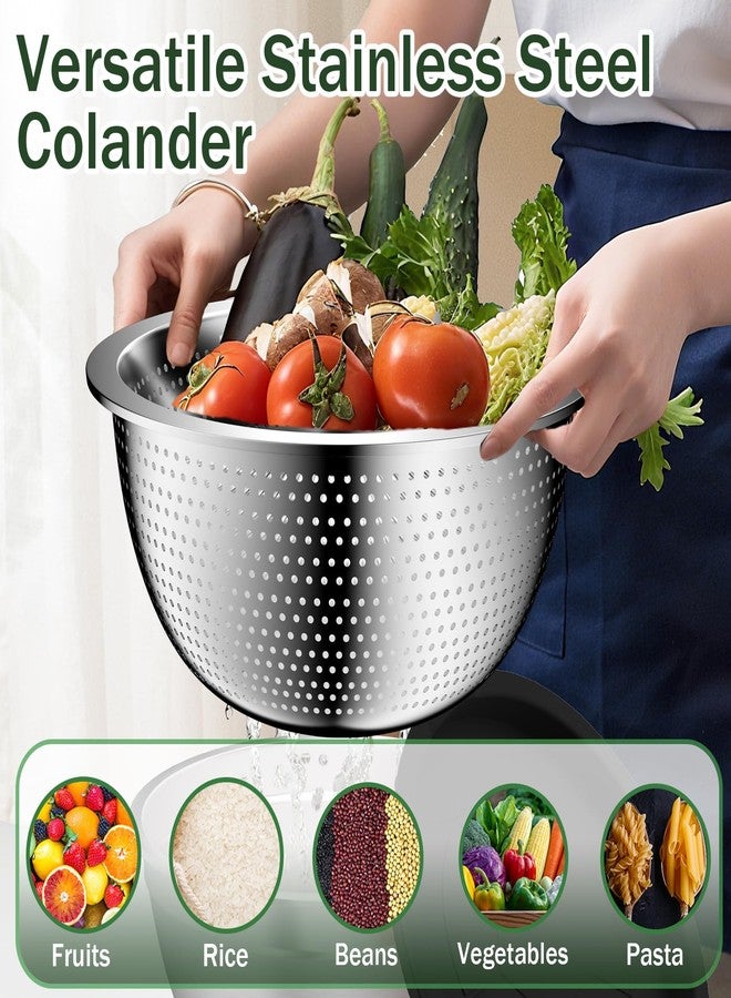 Nicdiet Mixing Bowls with Lids Set, 16PCS Stainless Steel Mixing Bowls,Nesting Storage Bowls for Kitchen with Mixing Bowls Set, Colander, Strainer & Grater , Metal Salad Bowl for Kitchen Gadgets , Cream - Image 3