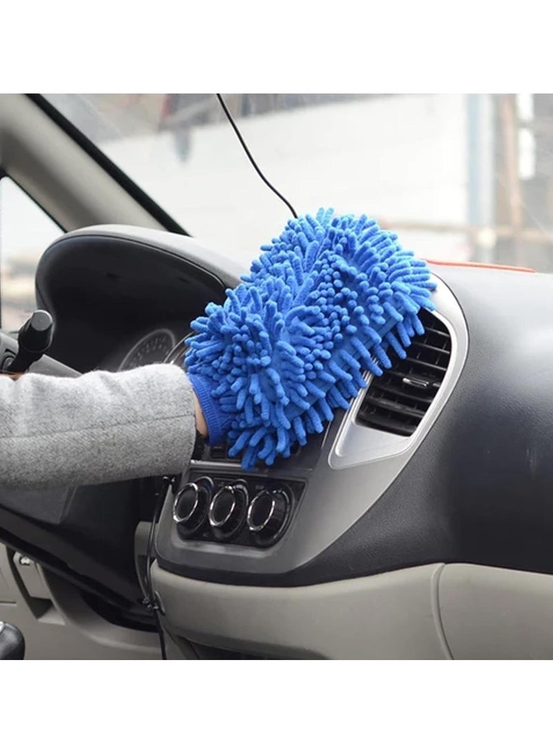 3 اكس ار قفاز غسيل من الألياف الدقيقة 3XR قفاز تنظيف ناعم لتنظيف السيارة والمنزل، متعدد الأغراض، قطعة واحدة - Image 3