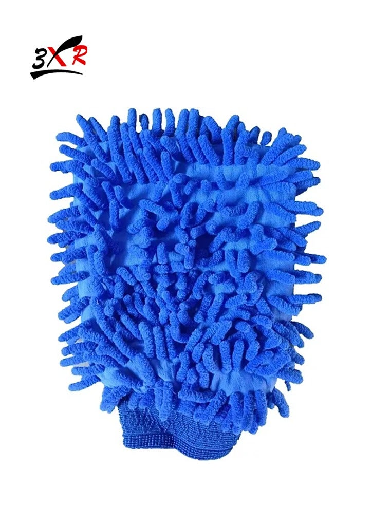 3 اكس ار قفاز غسيل من الألياف الدقيقة 3XR قفاز تنظيف ناعم لتنظيف السيارة والمنزل، متعدد الأغراض، قطعة واحدة - Image 1