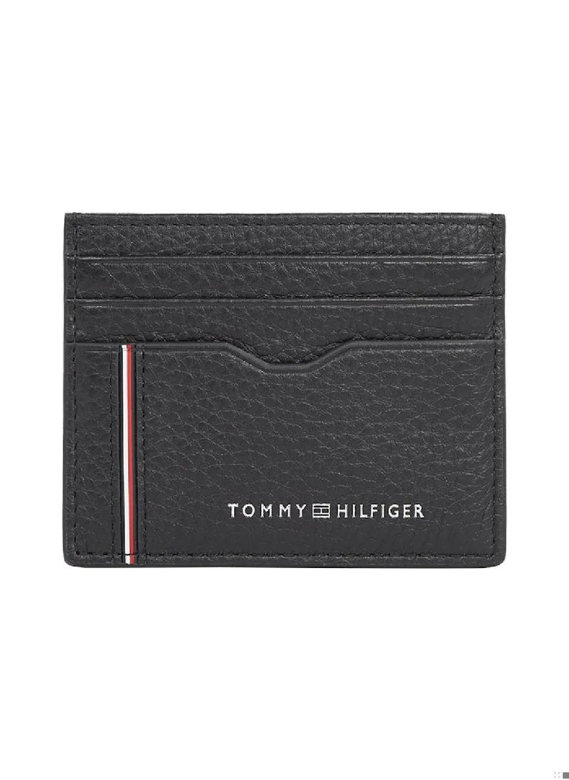 TOMMY HILFIGER Men's Th Cardolder - Leather, Black