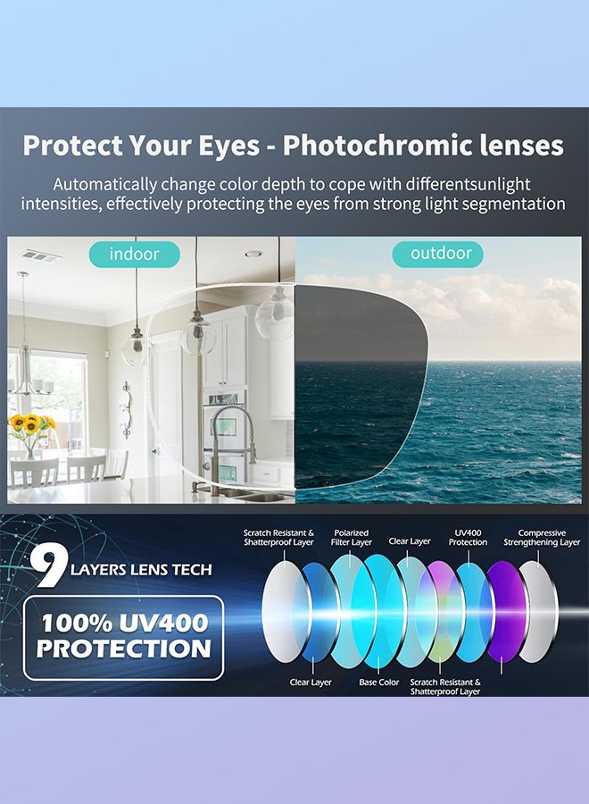 HYUNDAI Color-Change Lens Smart Glasses, One for Multipurposes Bluetooth Speaker with AI - Casual, Office, Outdoor Sports UV Protection, UV400 Polarized Sunglasses, Real-Time Translation in 128 Languages, Music, Phone Calls & AI Chat - Image 3