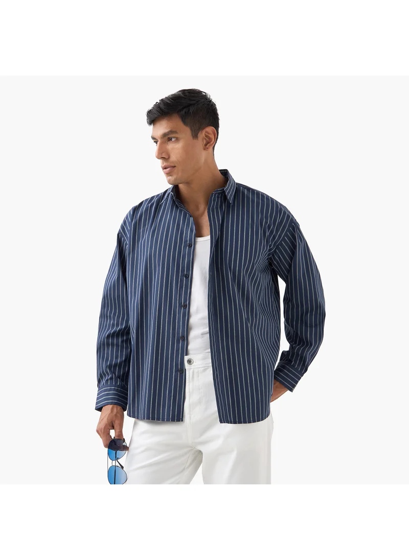 Iconic Iconic Regular Fit Striped Collared Shirt