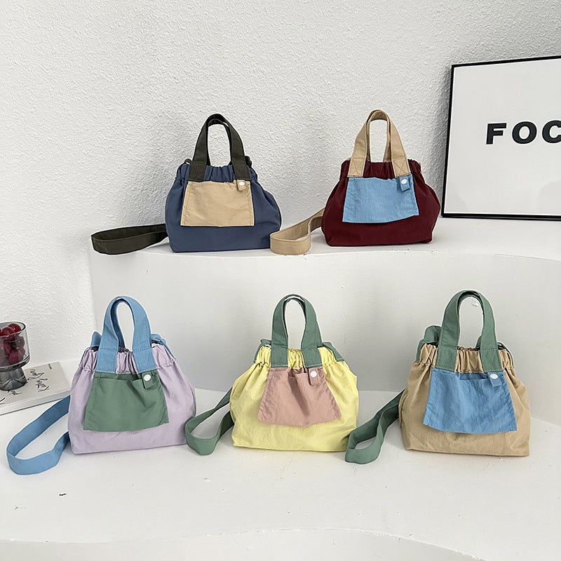 Mini Color-Block Nylon Tote Bag - Image 3