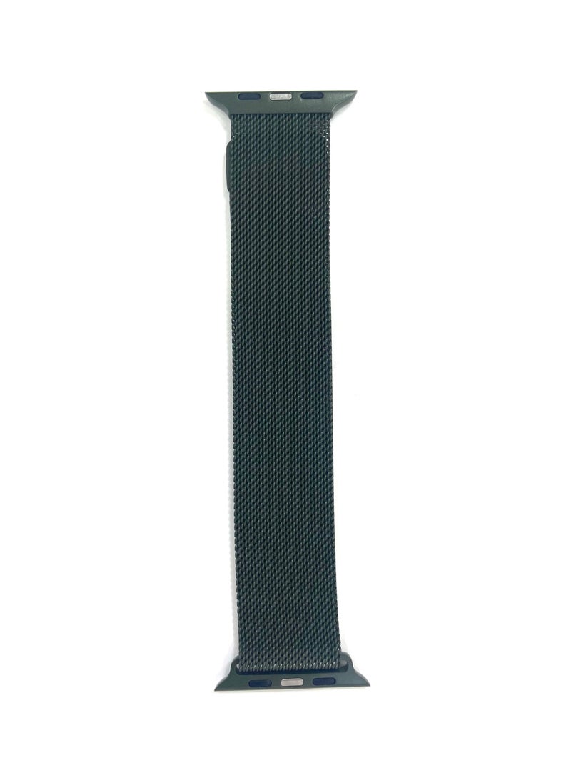 Belking - Stainless-Steel Mesh Milanese Replacement Strap 45/44/42mm For Apple Watch Series 7 / 6 / SE / 5 / 4  Army Green - Image 1