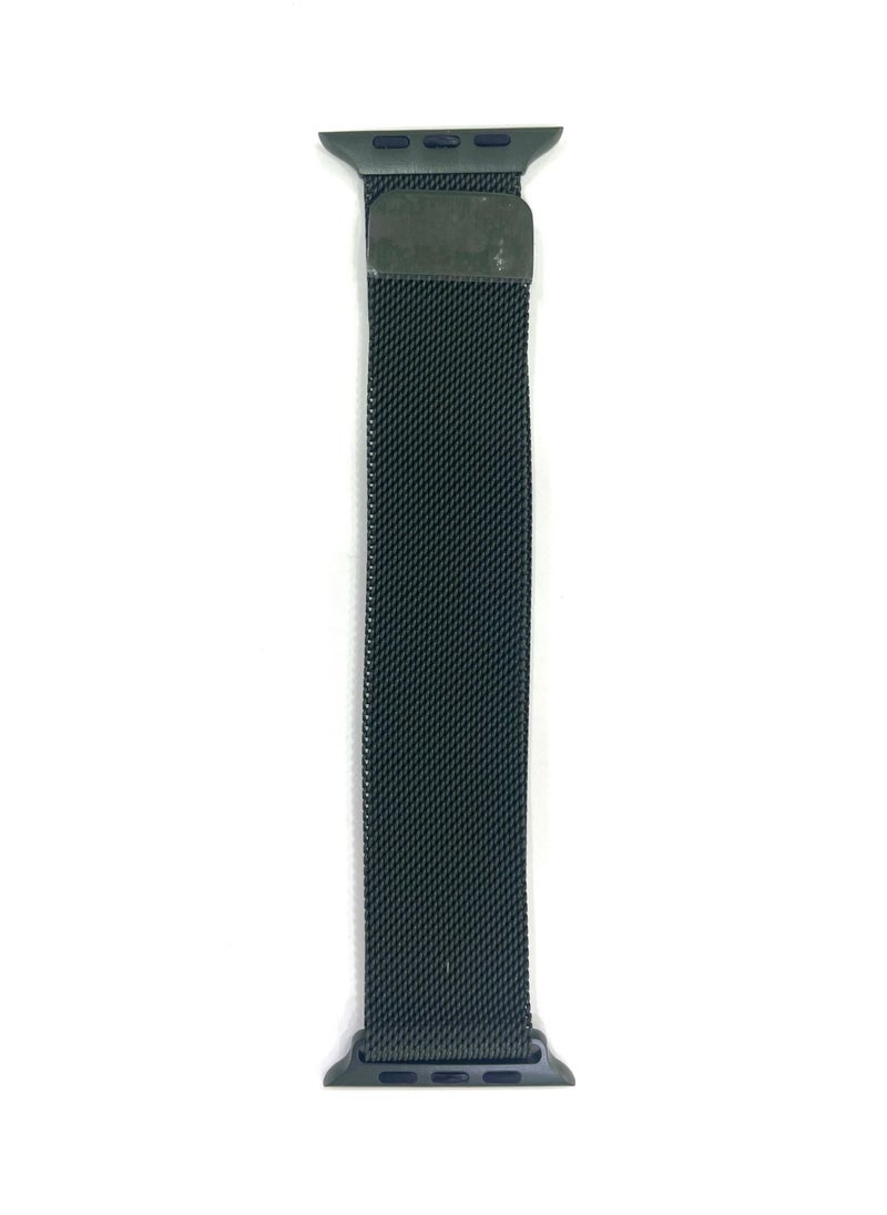 Belking - Stainless-Steel Mesh Milanese Replacement Strap 45/44/42mm For Apple Watch Series 7 / 6 / SE / 5 / 4  Army Green - Image 1