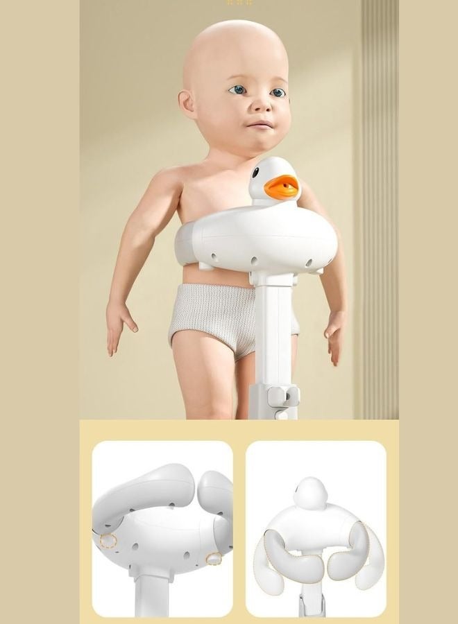 turtees Baby Bath Tub With Stand Hug Bath Tower for Standing Up Themselves, 6-22 Months Toddler Shower Stand Support, Free Mother Hands, Easy Setup, Safe Design, Adjustable Size, Khaki Color - Image 4