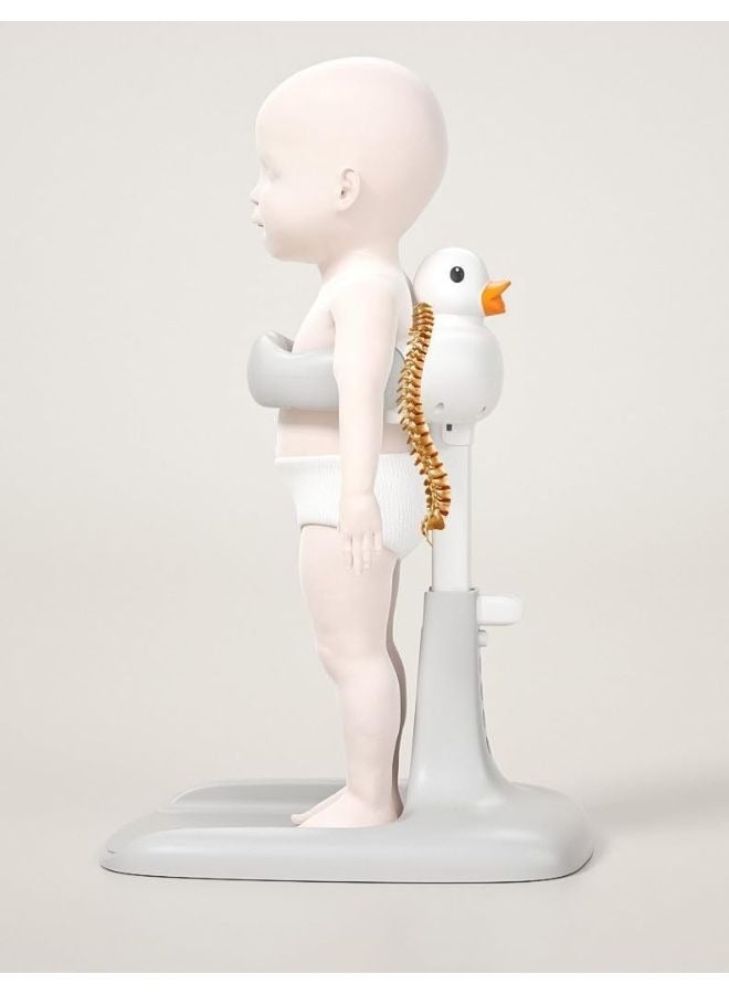 turtees Baby Bath Tub With Stand Hug Bath Tower for Standing Up Themselves, 6-22 Months Toddler Shower Stand Support, Free Mother Hands, Easy Setup, Safe Design, Adjustable Size, Khaki Color - Image 3