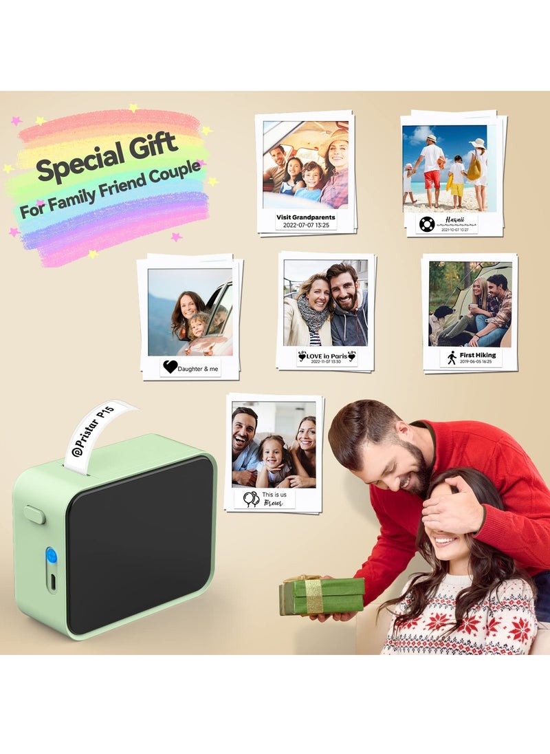 Marklife - P15 Mini Label Portable Maker Thermal Printer Wireless Bluetooth Inkless Print on Android IOS Self Adhesive Name Label for Home Office Kitchen and School - Image 1