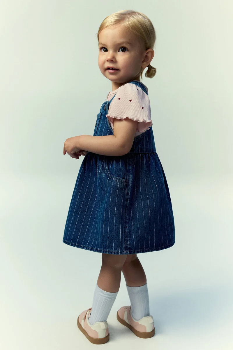 H&M Denim dungaree dress