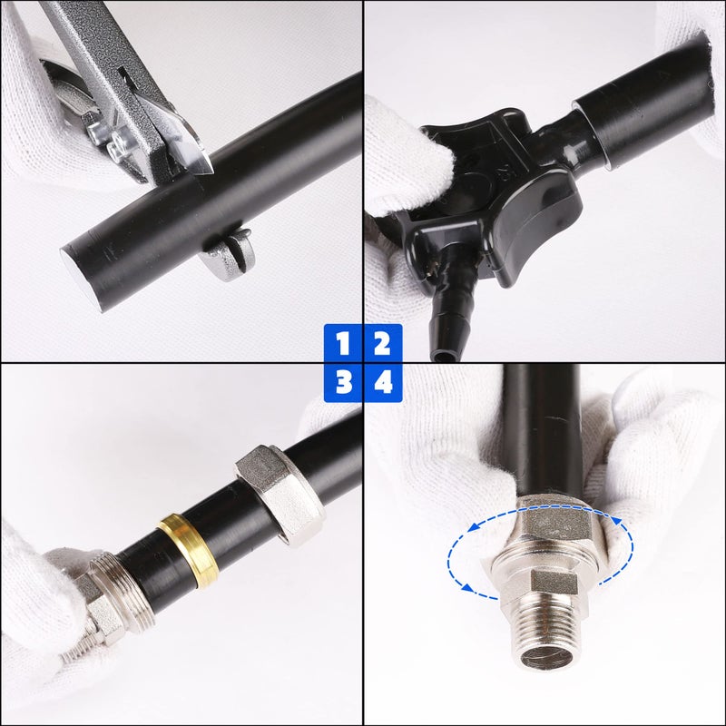 ANCIMOON 3/4’’ Straight Air Piping Fittings, 3/4’’ x 1/2’’ Male NPT Threads Adapter Fittings, Seal Taped Needed, Brass-Nickel Plated, 2PCS For Shop Compressed Air Line System - Image 3