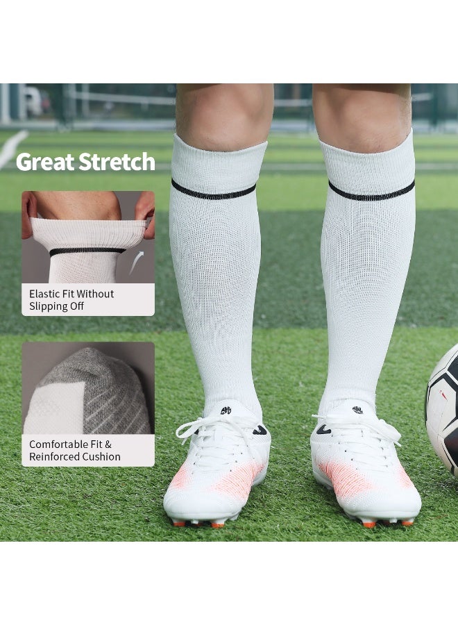 جناح السماء جوارب كرة القدم للرجال (1/2/3/4 زوج) وسادة رياضية، قابلة للتنفس، مريحة، مضادة للانزلاق، حماية من الوسادة، امتصاص العرق، جوارب رياضية للأطفال والشباب والبالغين - Image 2