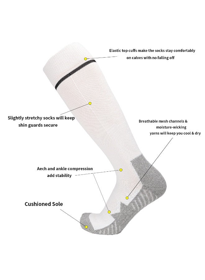 جناح السماء جوارب كرة القدم للرجال (1/2/3/4 زوج) وسادة رياضية، قابلة للتنفس، مريحة، مضادة للانزلاق، حماية من الوسادة، امتصاص العرق، جوارب رياضية للأطفال والشباب والبالغين - Image 5