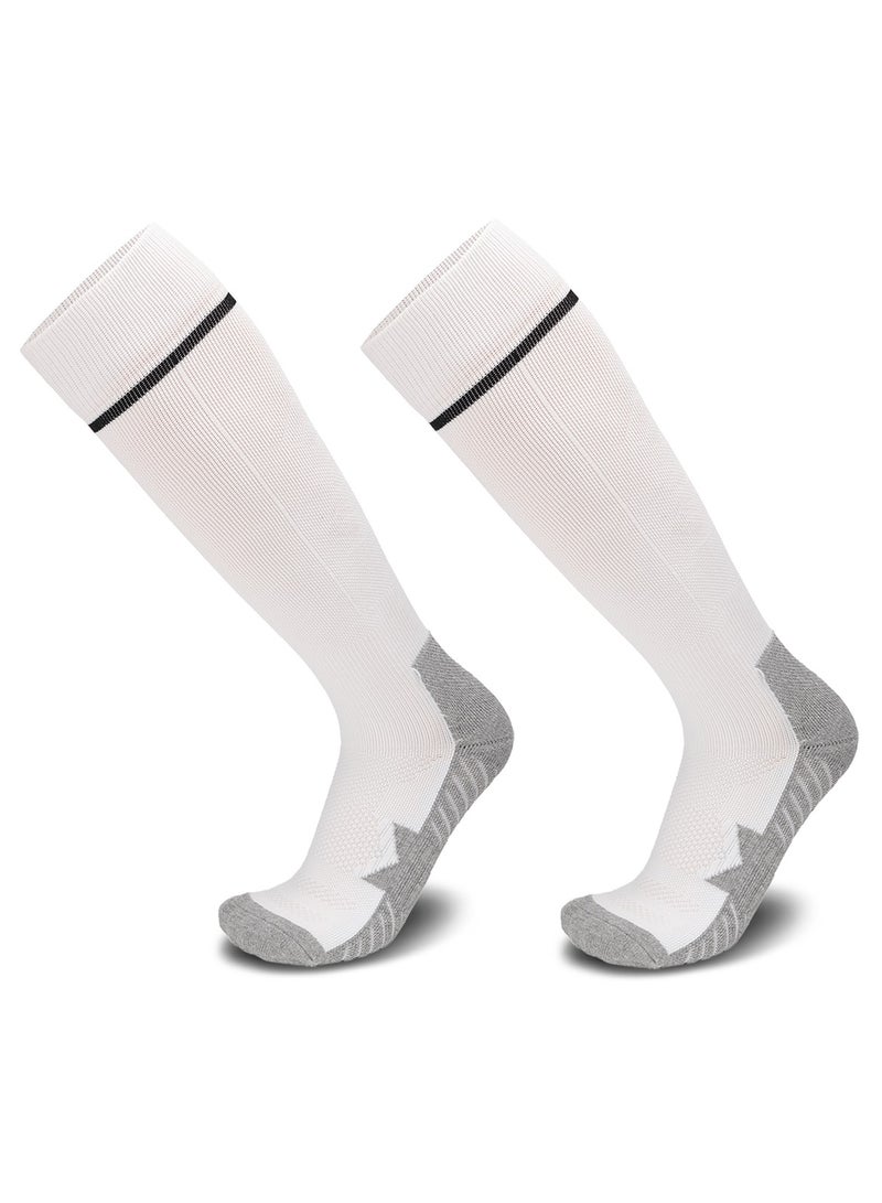 جناح السماء جوارب كرة القدم للرجال (1/2/3/4 زوج) وسادة رياضية، قابلة للتنفس، مريحة، مضادة للانزلاق، حماية من الوسادة، امتصاص العرق، جوارب رياضية للأطفال والشباب والبالغين - Image 1