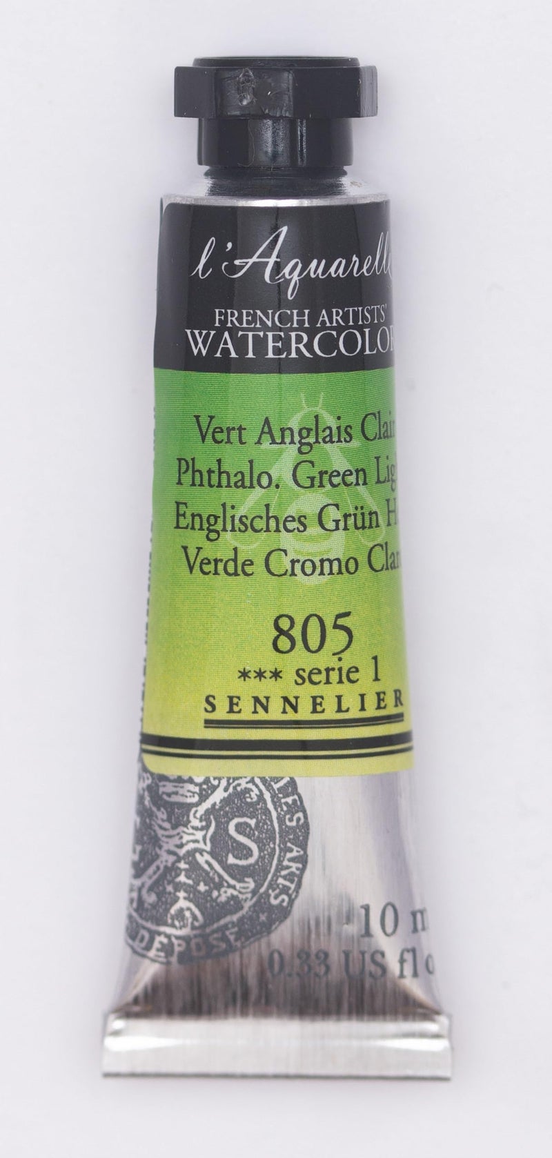 Sennelier lAquarelle French Artists Watercolour 10 ML Greens (Phthalo Green Light) - Image 2