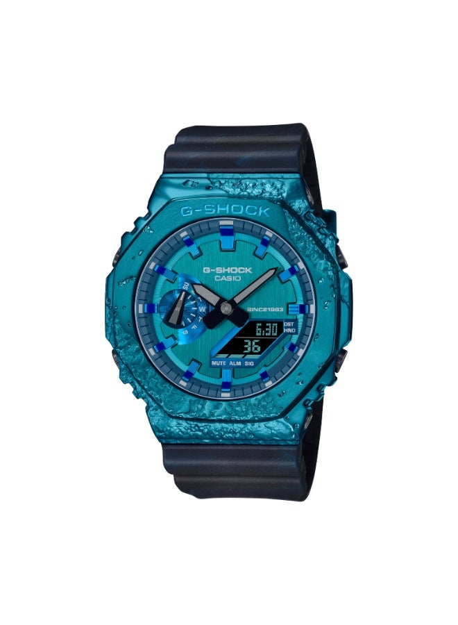 Casio G-Shock GM-2140GEM-2ADR Men’s Analog-Digital Watch (40th Anniversary Adventurer’s Stone), Blue Ion-Plated Octagonal Metal Bezel, 200m Water Resistant, Blue/Black Resin Strap - Image 1