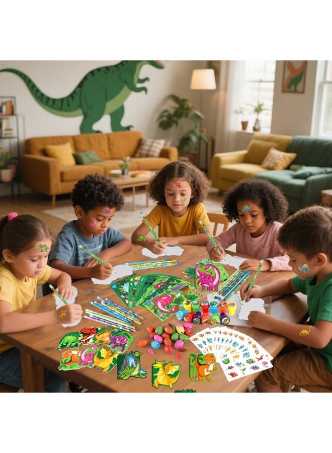 BenLouis 96Pcs Dinosaur Party Favors Dino Theme School Stationery Set Bulk for Kids Jurassic Birthday Party Goodie Bag Stuffers Classroom Gifts Rewards Pinata Filler - Image 5