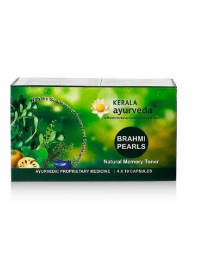 كيرلا ايورفيدا كبسولات براهمي بيرلز من كيرالا أيورفيدا، 40 كبسولة (عبوة من قطعة واحدة) - Image 1