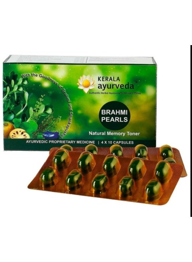 كيرلا ايورفيدا كبسولات براهمي بيرلز من كيرالا أيورفيدا، 40 كبسولة (عبوة من قطعة واحدة) - Image 2