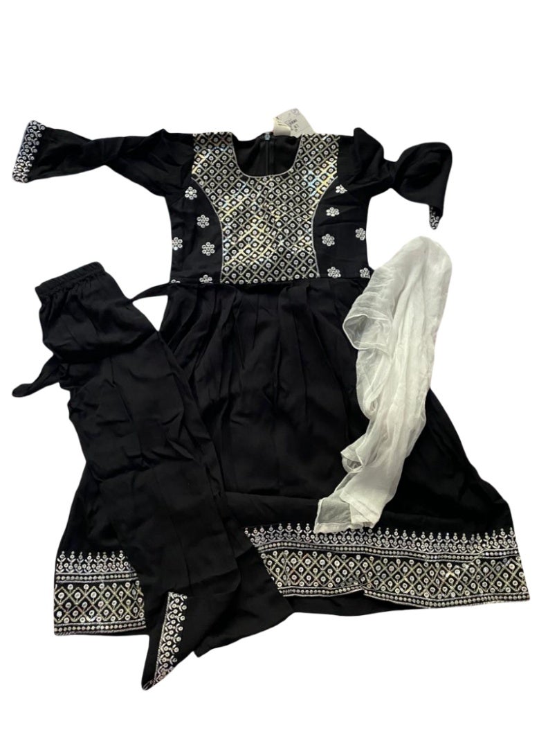 Girls Ethnic wear black dress 3 pieces