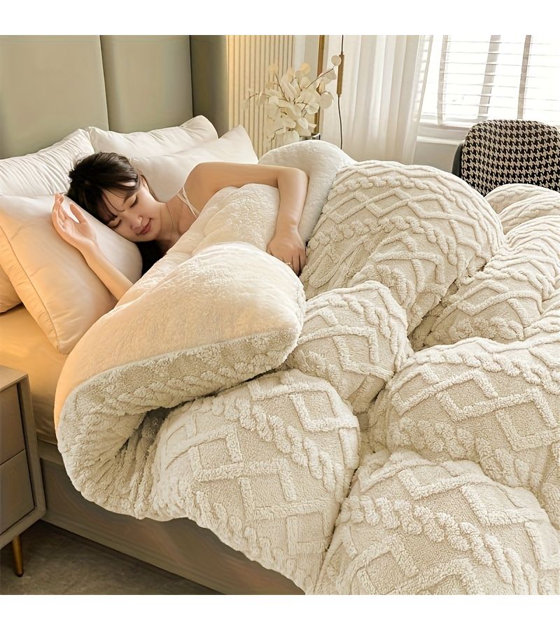 Pink Ta Fu Rong Fat Quilt Blanket Soft Thick Comfortable Machine Washable for Bedrooms Living Rooms Guest Hotel Use - Image 4