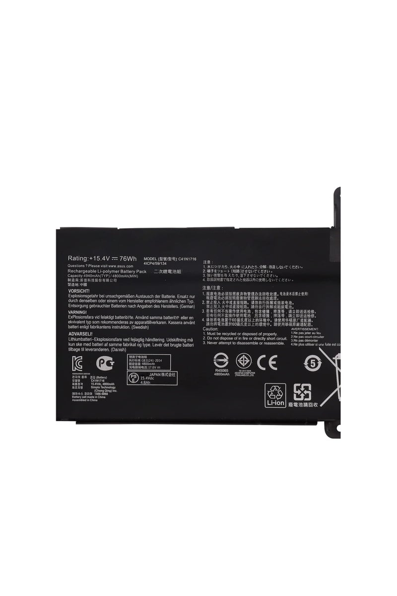 Terabyte بطارية 15.4V 76Wh/4800mAh C41N1716 متوافقة مع ASUS ROG Strix GL703GS GL703GM S7BS S7BS8750 GL703GM-DS74 GL703GM-WS74 0B200-02770000M، 0B200-02770000P - Image 2