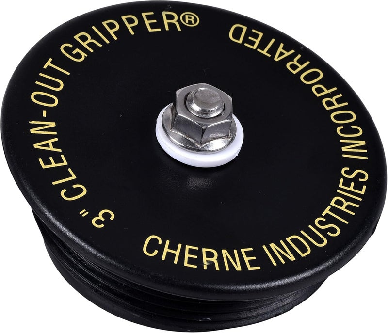 Cherne 270178 Gripper 3 in. Black Mechanical Clean Out Plug - Image 1