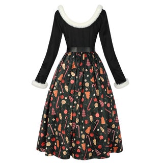 Generic Christmas Halloween Cos Dress Christmas Theme Print Dress Family  Atmosphere Party Activity Play Dress | Best Price UAE | Dubai, Abu Dhabi