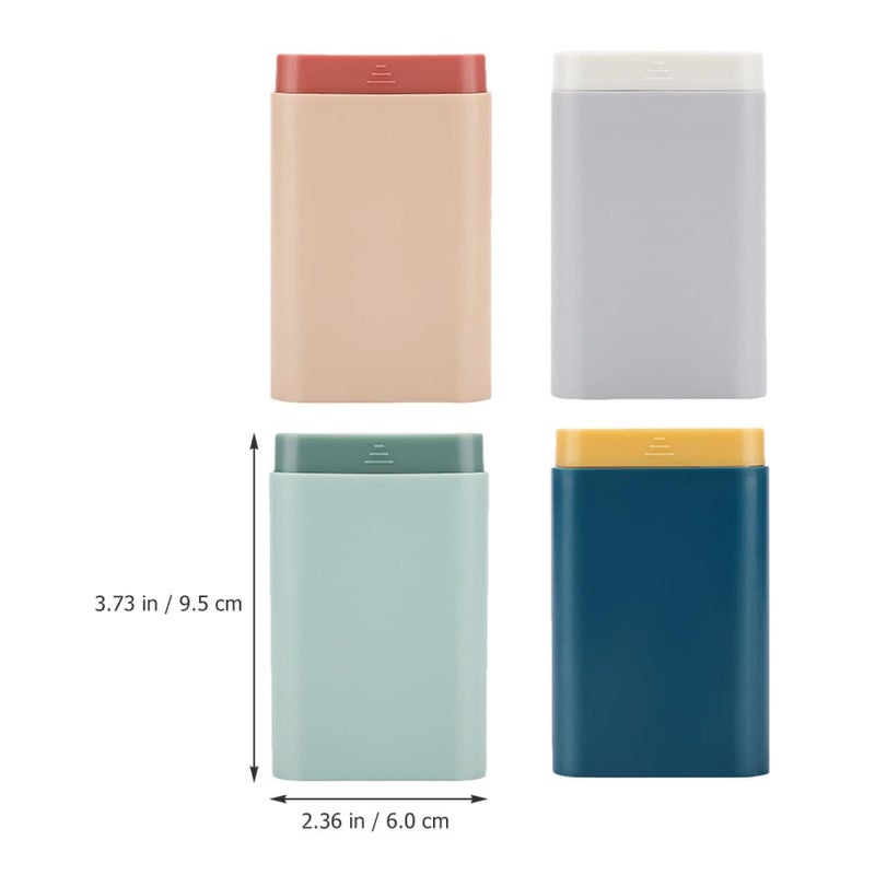 Portable Pill Organizer Box 4 Compartments Travel Medicine Case Compact Pill Box - Image 3