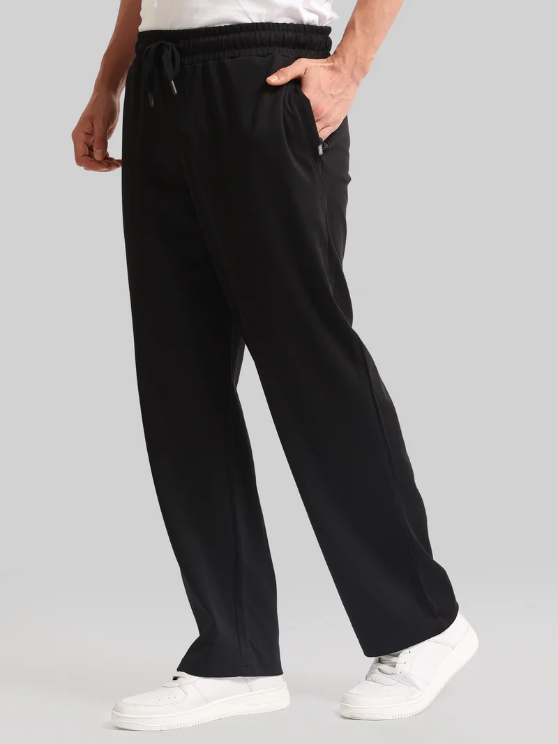 Maniac Maniac Mens Solid Grey Cotton Blend Cargo Pant