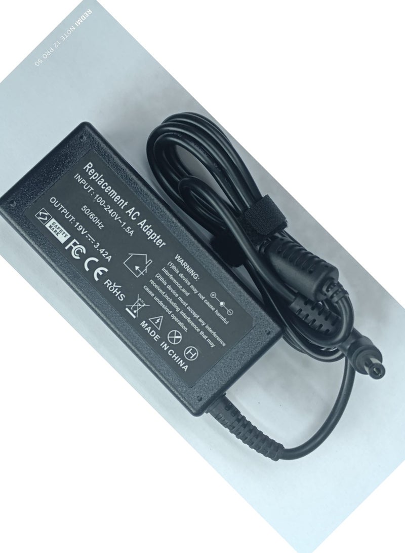 CS AC ADAPTER FOR ASUS LAPTOP 19V 3.42A 65W (5.5x2.5mm) - Image 1