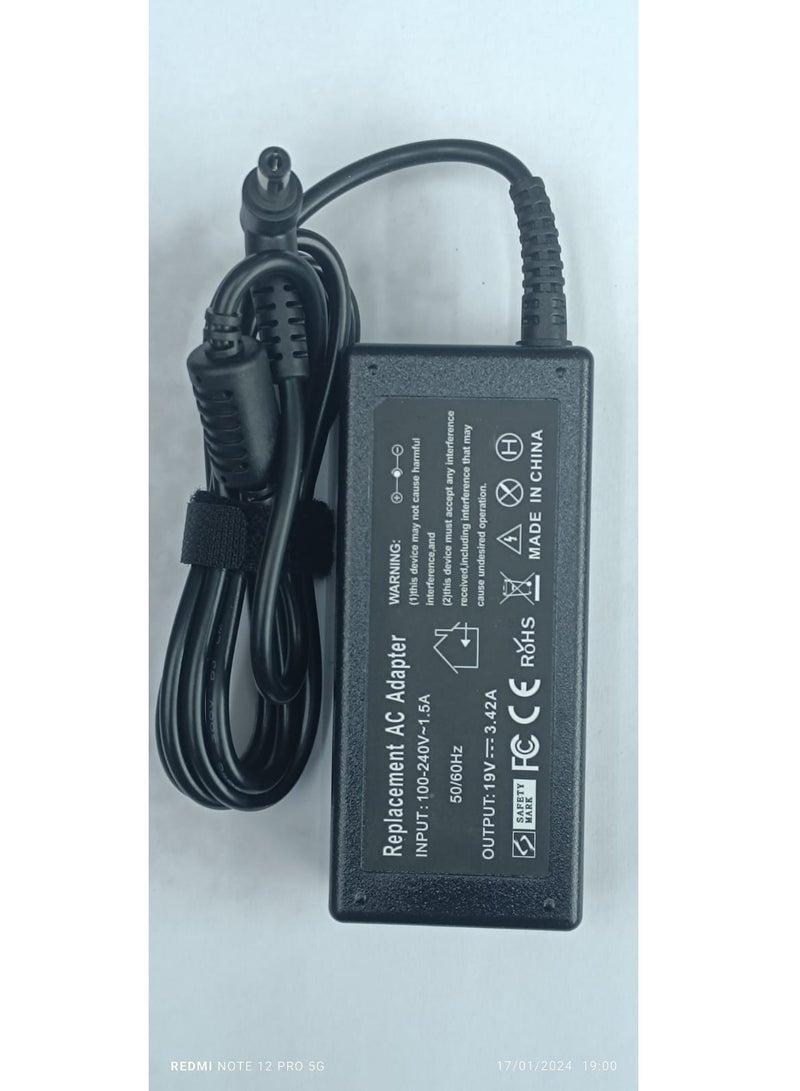 CS AC ADAPTER FOR ASUS LAPTOP 19V 3.42A 65W (5.5x2.5mm) - Image 2