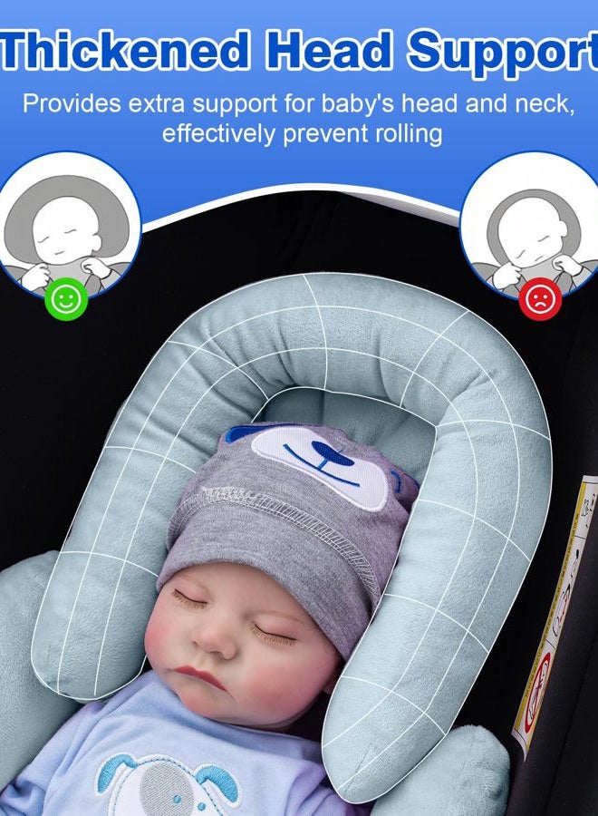 Kaseeous Infant Insert Compatible with Mamaroo Swing & Graco Swing, Thickened Baby Car Seat Head Support with Extra Srap Covers Set, Breathable Newborn Car Seat Insert for Preemie to Toddler - Image 2