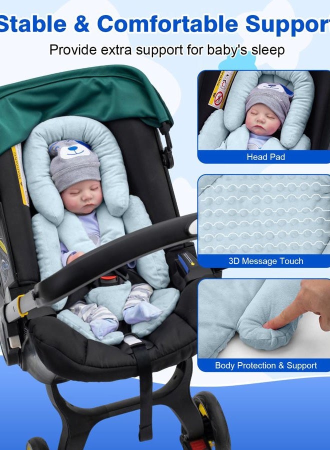 Kaseeous Infant Insert Compatible with Mamaroo Swing & Graco Swing, Thickened Baby Car Seat Head Support with Extra Srap Covers Set, Breathable Newborn Car Seat Insert for Preemie to Toddler - Image 5