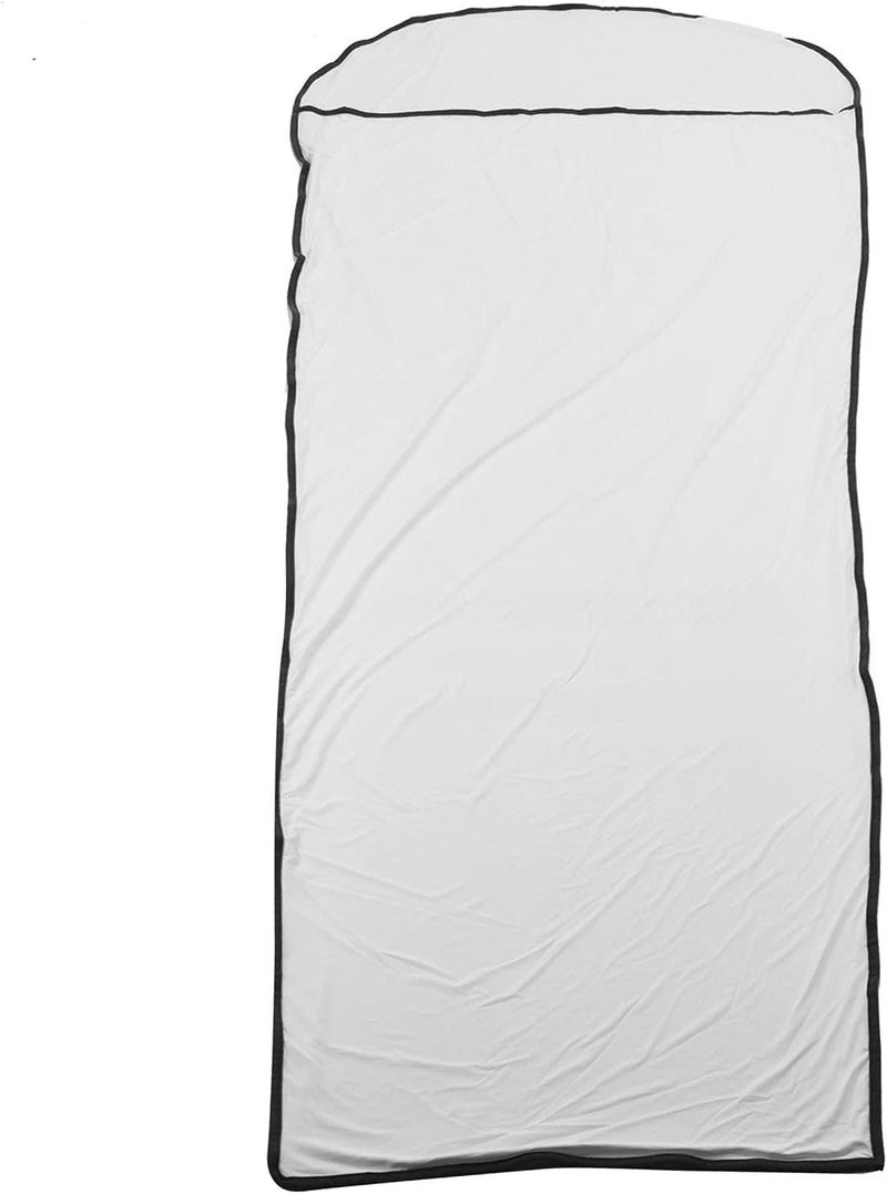 White Sleeping Bag Liner Ultralight Polyester Fleece for Camping Travel Comfort - Image 1