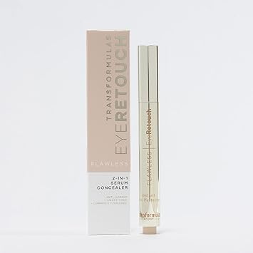 Transformulas FlawLess Eye Retouch Serum and Concealer Skincare and Makeup Hybrid Serum Concealer with Lightreflecting Pigments to Brighten Undereyes and Add Coverage 3ml - Image 5