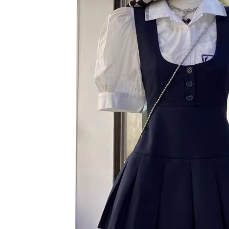 2024 Summer Korean Style Strappy Dress Shirt Set Shirt  - Image 5