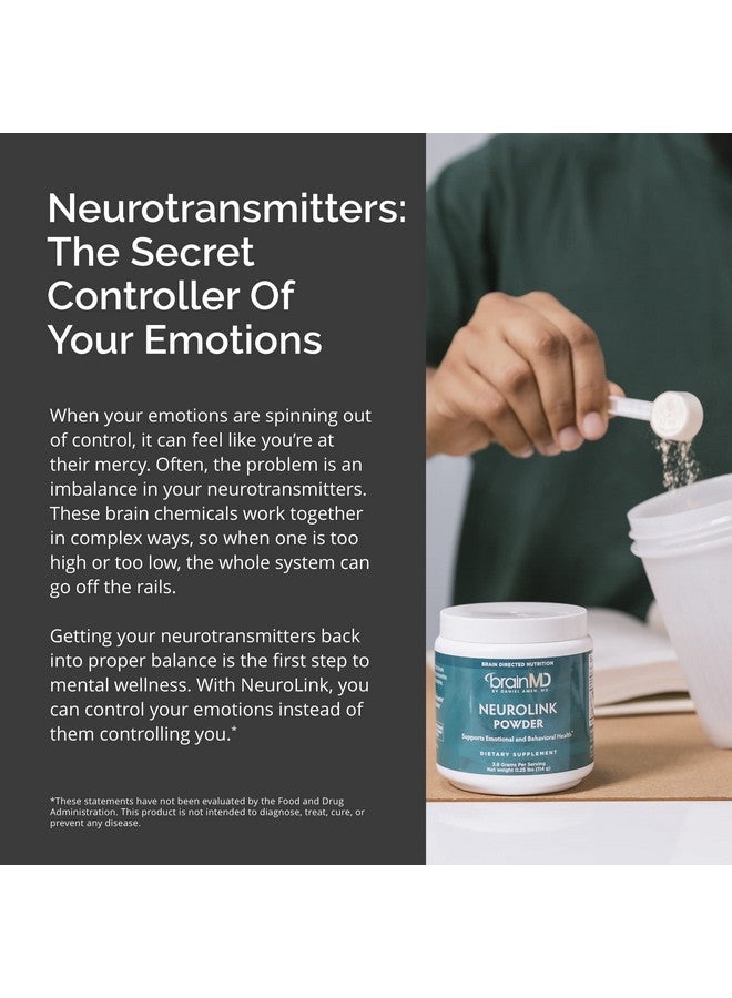 Brainmd Neurolink Powder 114G Supports Memory Focus & Concentration Gluten Free 30 Servings - Image 5
