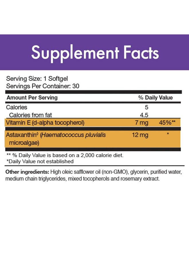 stop aging now Stop Aging Now PurZanthin Ultra Natural Astaxanthin 12 MG Softgels (1 Pack) - Image 3