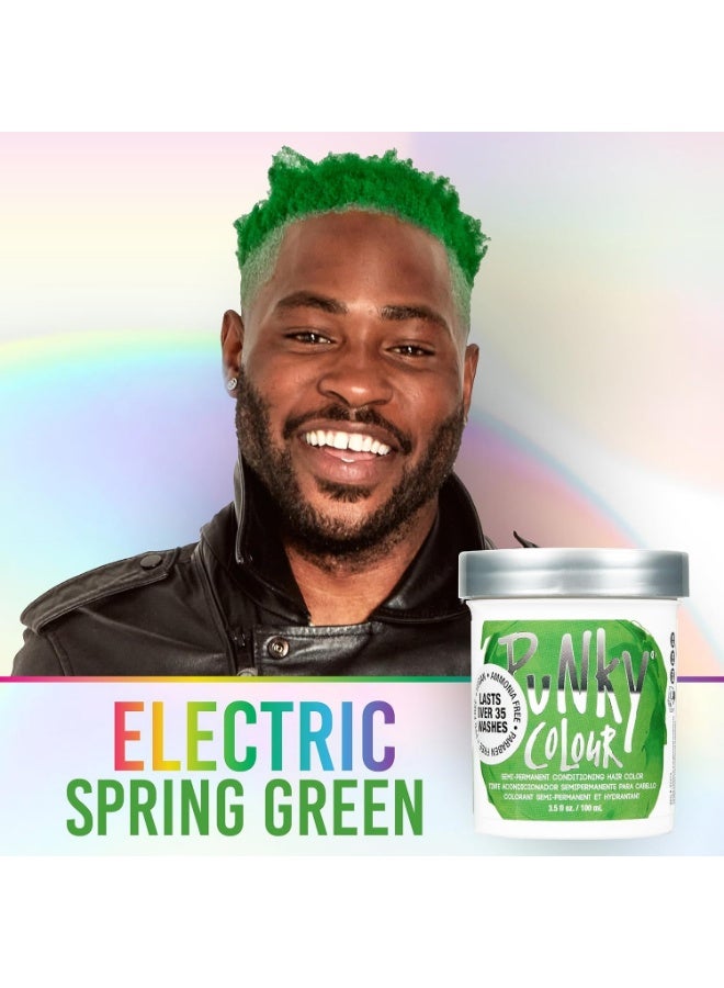 بانكي صبغة شعر شبه دائمة من بينكي سبرينج باللون الأخضر نباتي خالٍ من البارابين والبولي بروبلين يدوم حتى 25 غسلة - Image 2