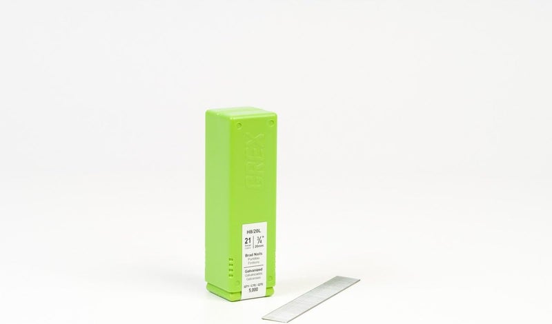 Grex H8/20L 3/4-inch 21-Gauge Galvanized Brads, (5,000 per Pack) - Image 1