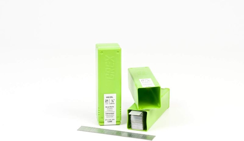 Grex H8/20L 3/4-inch 21-Gauge Galvanized Brads, (5,000 per Pack) - Image 3