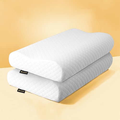 betterhood PosturePro Premium Cervical Pillow for Neck Pain and Shoulder Pain, Memory Foam Pillow, Cervical Pillow for Spondylitis Neck, Contour Pillow for Neck Pain (Set of 2, Large Size, White) - Image 1