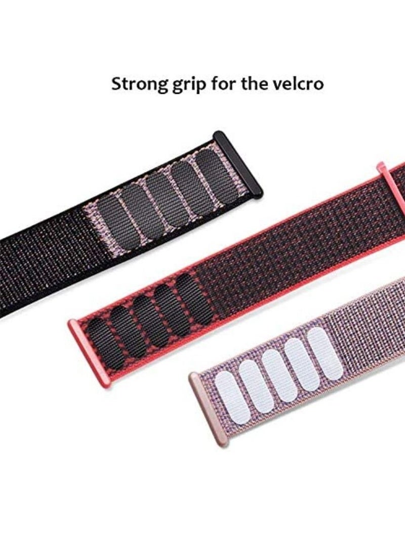 VITION Nylon Sport Band for Apple Watch 45mm 44mm 42mm Soft Replacement Strap for iWatch Series 7/ 6/ SE/ 5/4/3/2/1 (Black/Pink) - Image 4