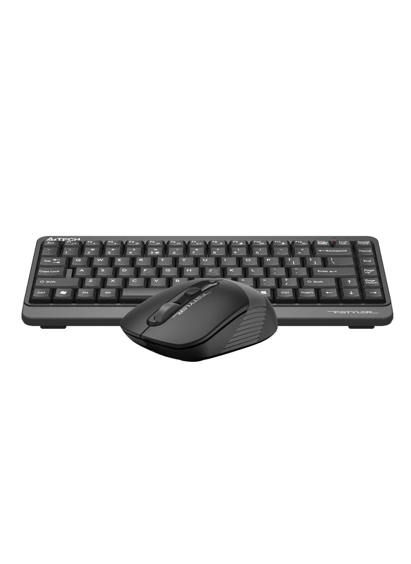 A4TECH Fstyler 2.4G Wireless Keyboard Mouse Combo FG1110, Consistent Wireless Stability, Water Splash Resistance, Multimedia Hot Keys Access, Grey  - Image 4