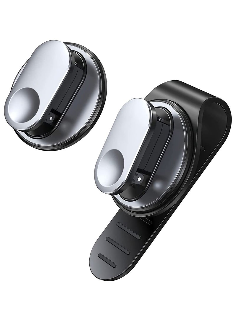 SYOSI Sunglass Holder for Car, Car Sunglass Holder for Visor & Dashboard, Universal Car Visor Clip for Sunglass Mask Card and Small Items (Clip & Adhesive -2pack) - Image 1