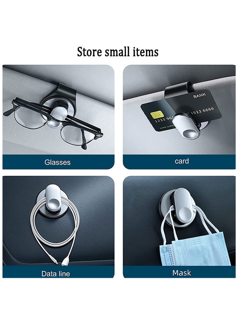 SYOSI Sunglass Holder for Car, Car Sunglass Holder for Visor & Dashboard, Universal Car Visor Clip for Sunglass Mask Card and Small Items (Clip & Adhesive -2pack) - Image 5