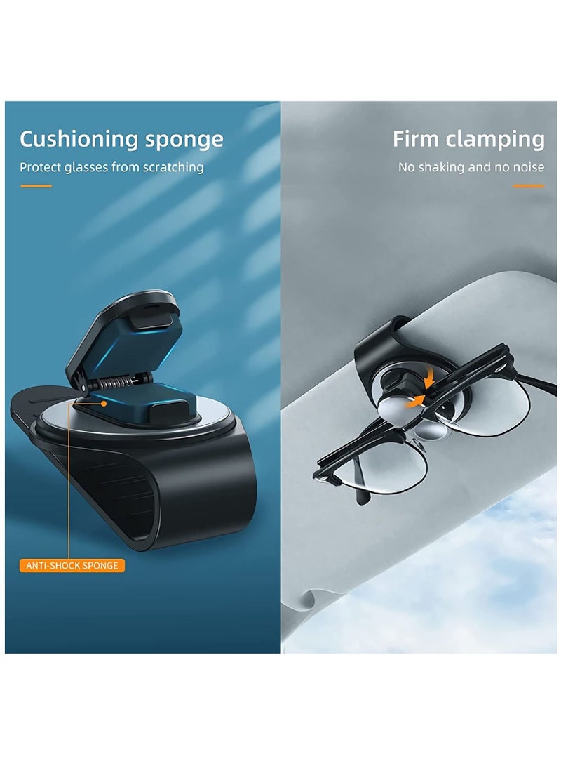 SYOSI Sunglass Holder for Car, Car Sunglass Holder for Visor & Dashboard, Universal Car Visor Clip for Sunglass Mask Card and Small Items (Clip & Adhesive -2pack) - Image 3