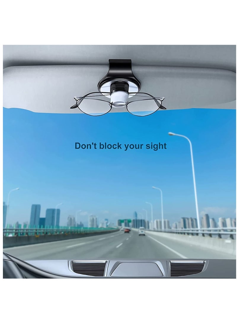 SYOSI Sunglass Holder for Car, Car Sunglass Holder for Visor & Dashboard, Universal Car Visor Clip for Sunglass Mask Card and Small Items (Clip & Adhesive -2pack) - Image 2